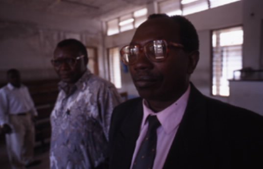 kagame The rights and due process of Rwandan Hutus are systematically violated due to victor’s justice secured by the U.S., Europe, Israel and the proxy states Uganda, Tanzania and Rwanda. Bernard Ntuyahaga, a Major of the former Rwandan army (ex-FAR) accused of killing 10 Belgian soldiers and Prime Minister Agathe Uwilingiyimana, surrendered to the ICTR to avoid extradition to Rwanda; he was tried in Belgium and sentenced to 20 years in prison on July 4, 2007. Photo keith harmon snow, Tanzania, 2000.
