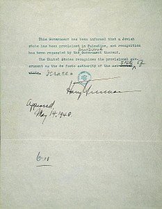Truman ltr re Jewish State