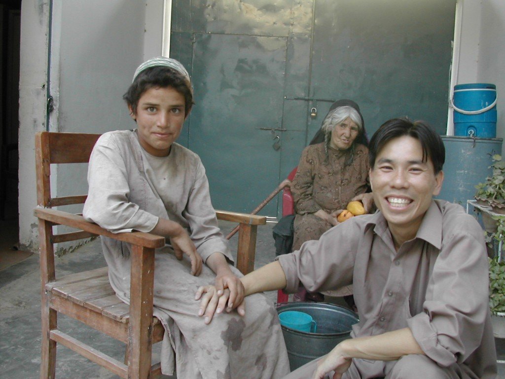 Najib, his grandma, and myself