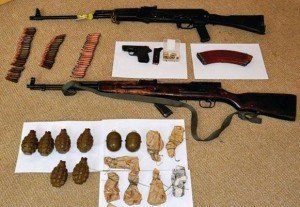 Photos produced by the state security apparatus show weapons, ammunition and explosives alleged to have been confiscated at the time of arrests or discovered during searches later.