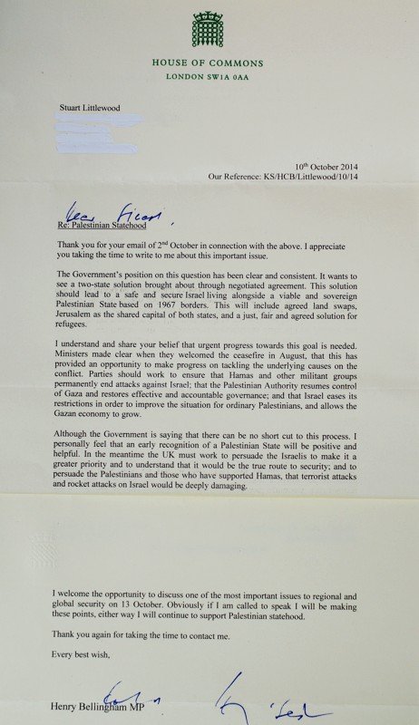 Bellingham letter PalRecognition